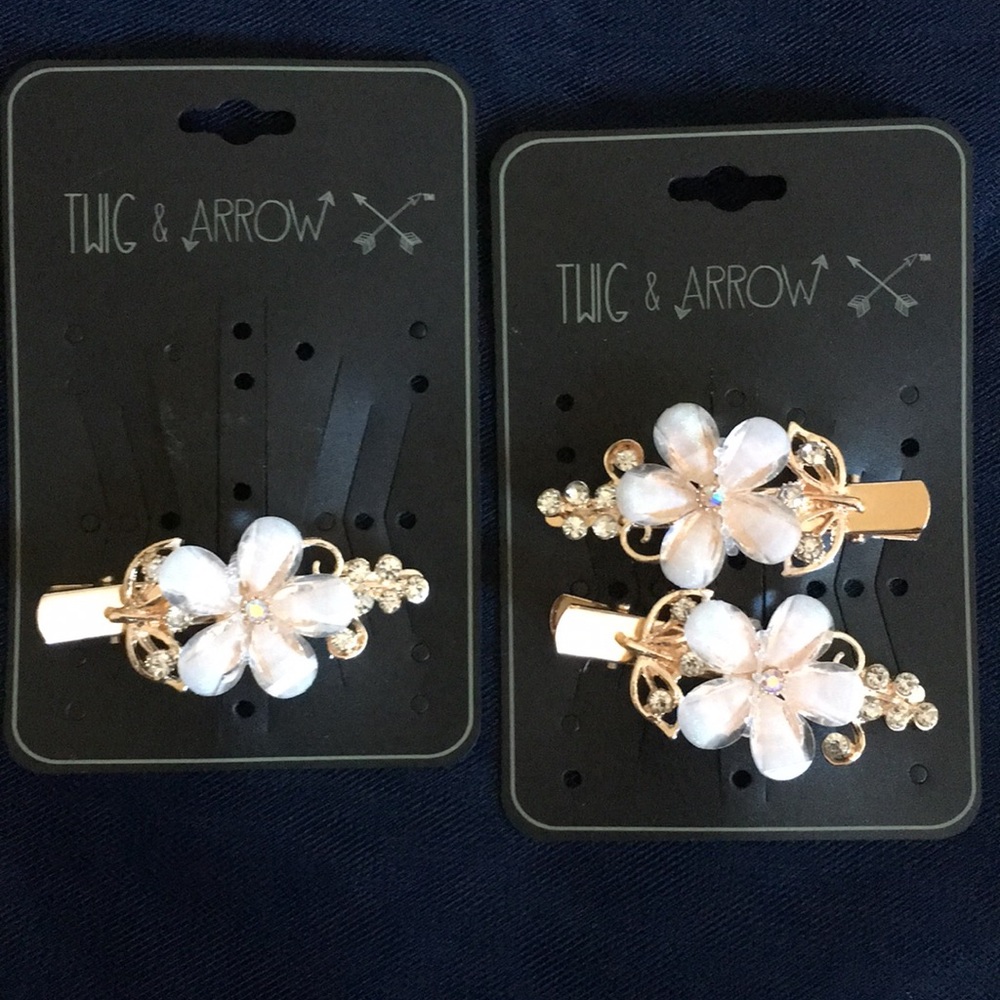 Rose Gold and Pink Hair Clips